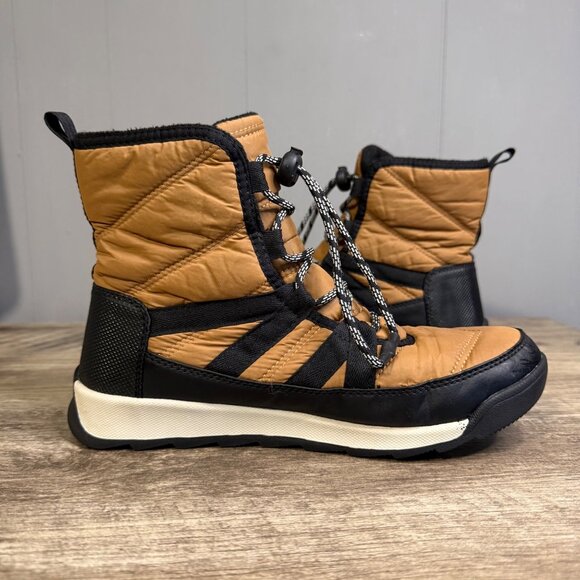 Sorel Waterproof Tan & Black Snow Boots Lightweight Insulated Footwear Sz 6 - Picture 6 of 9